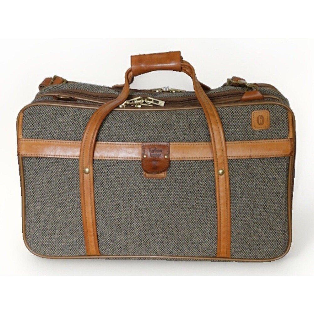 Vintage Hartmann Tweed Companion Weekend Carry-on Duffel Bag Tri-Compartment